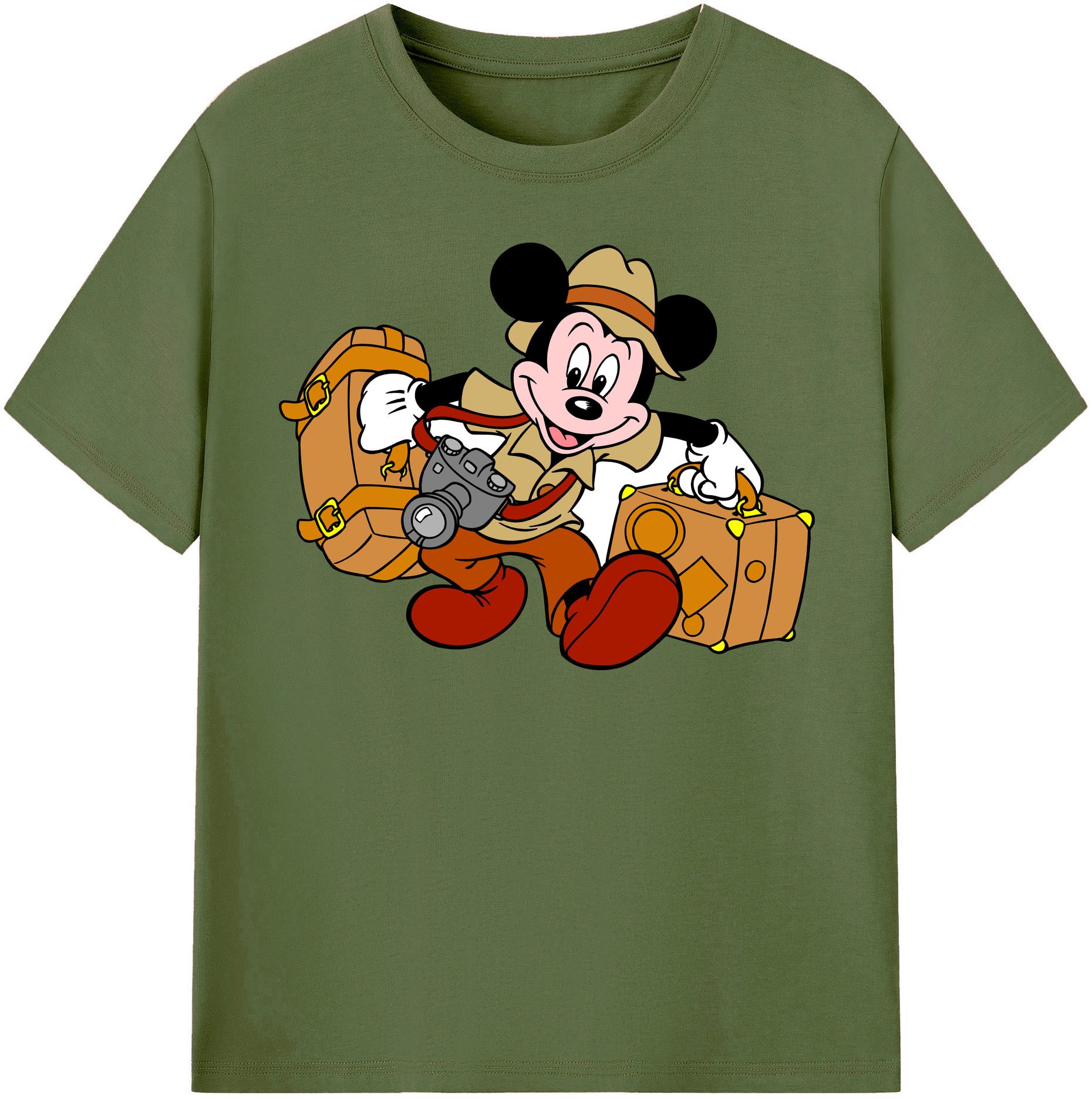 （画像用） ミッキーマウス Mickey Mouse 綿100％半袖Tシャツ（フロントプリント）